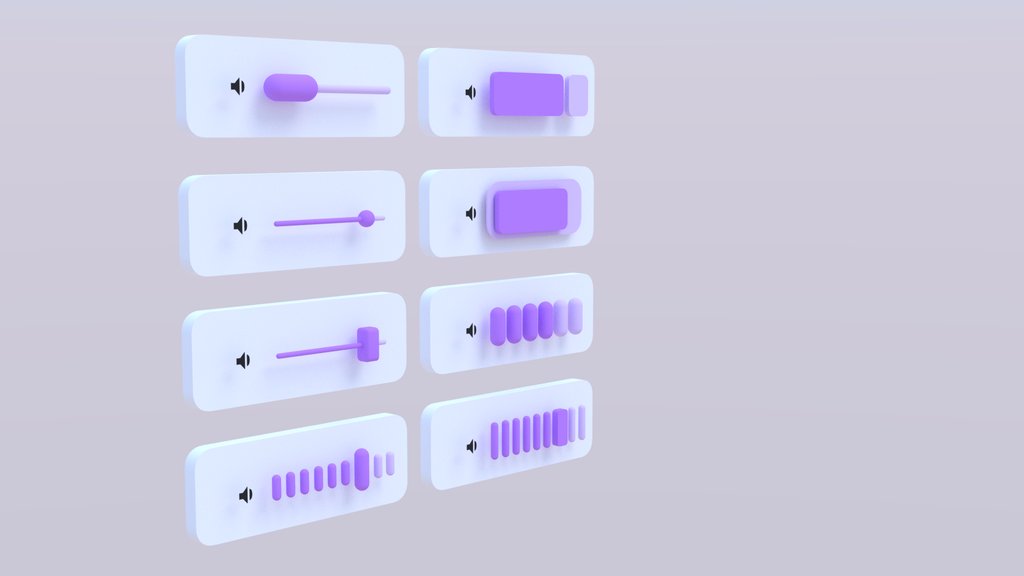 Volumetric volume slider exploration.