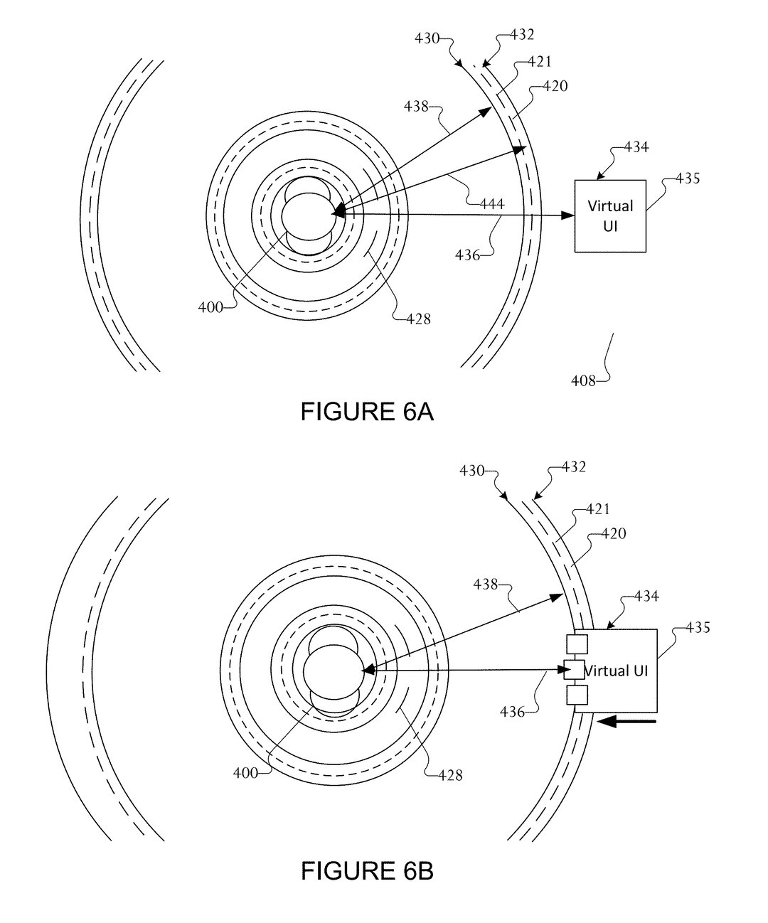 Patent image for System and method for transition boundaries and distance responsive interfaces in augmented and virtual reality