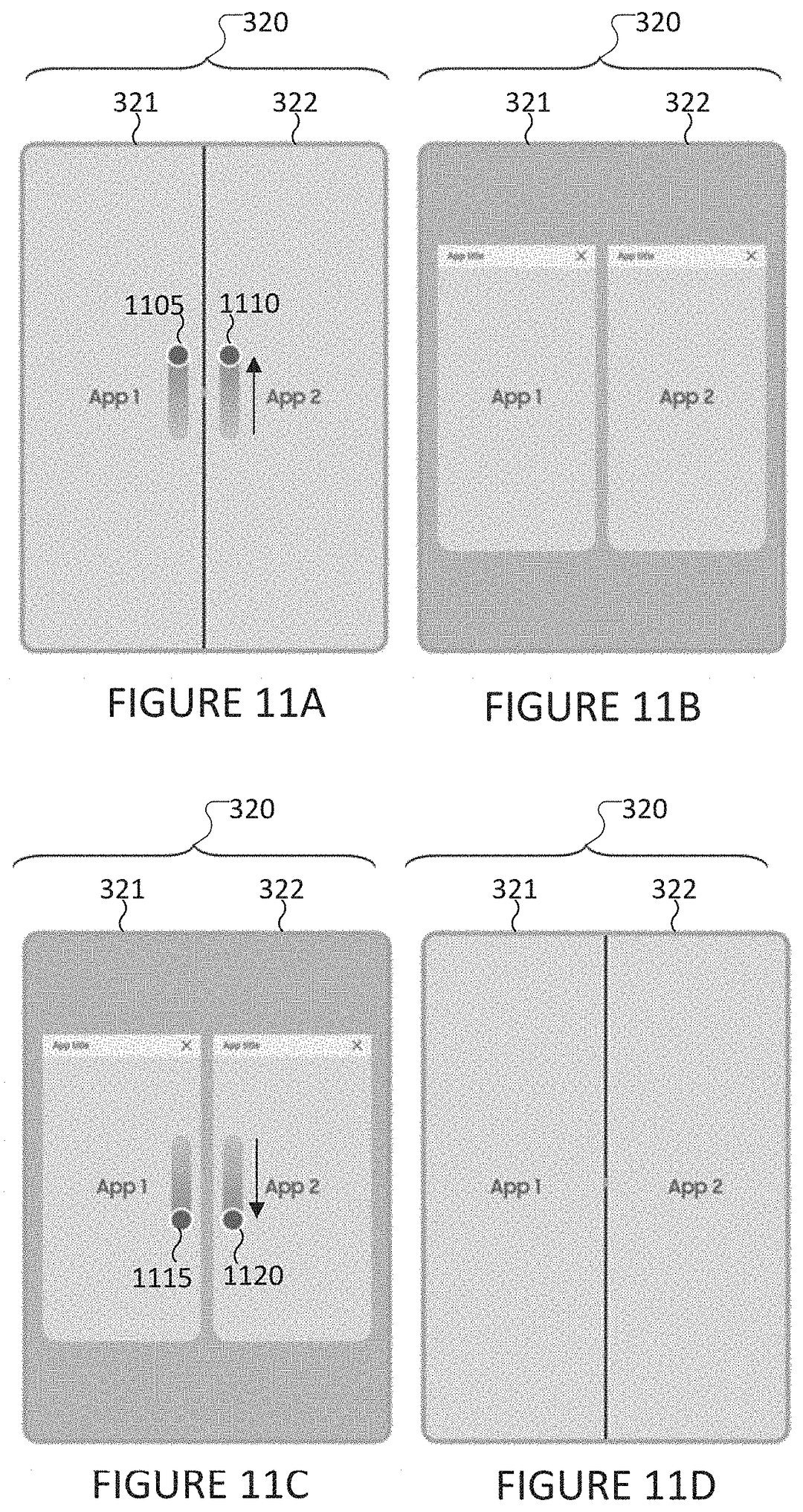 Mobile device with a foldable display and method of providing user interfaces on the foldable display
