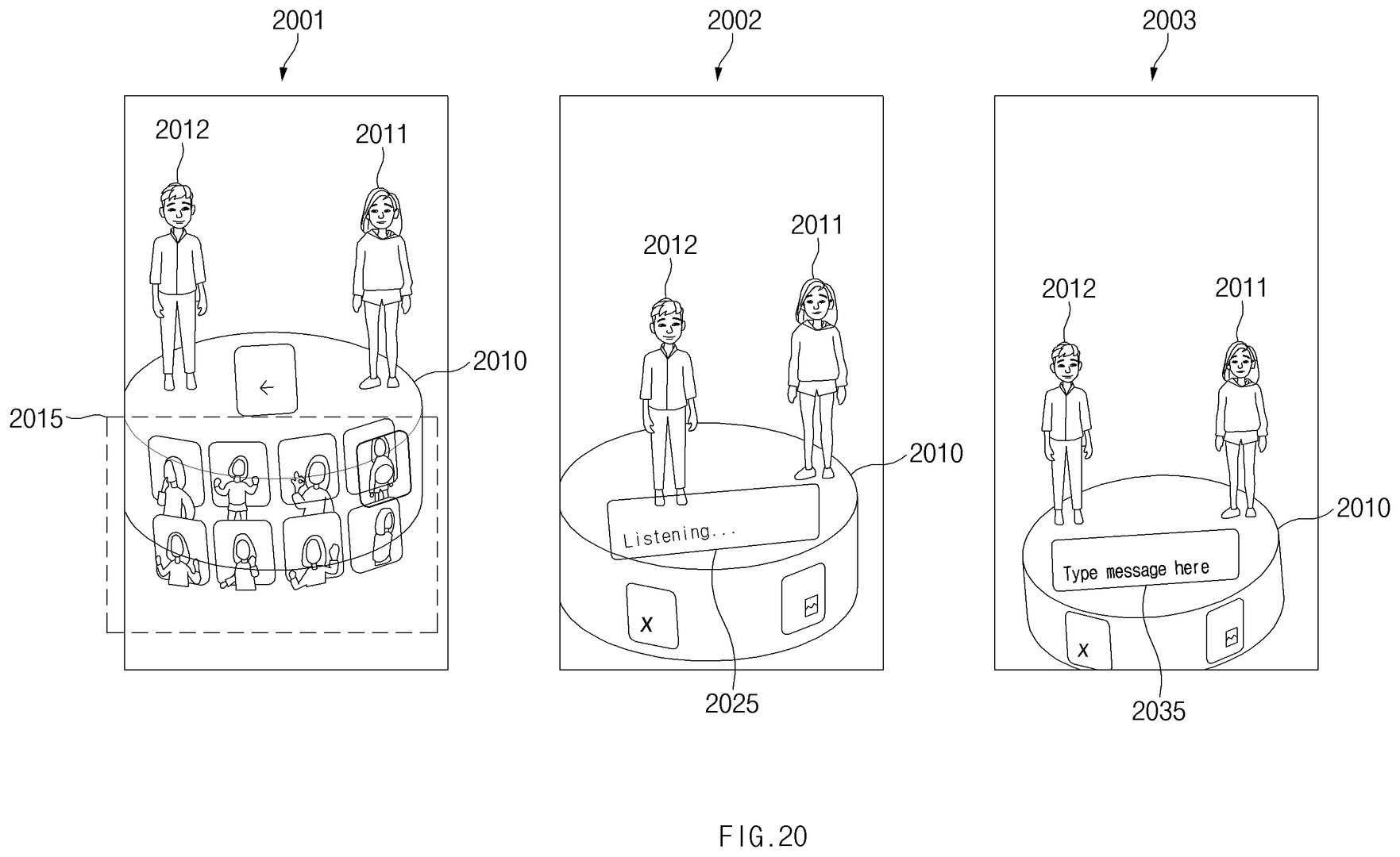 Avatar-based AR messaging app interactions