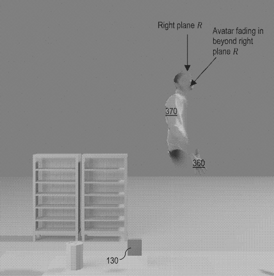 Patent image for Automatic representation toggling based on depth camera field of view