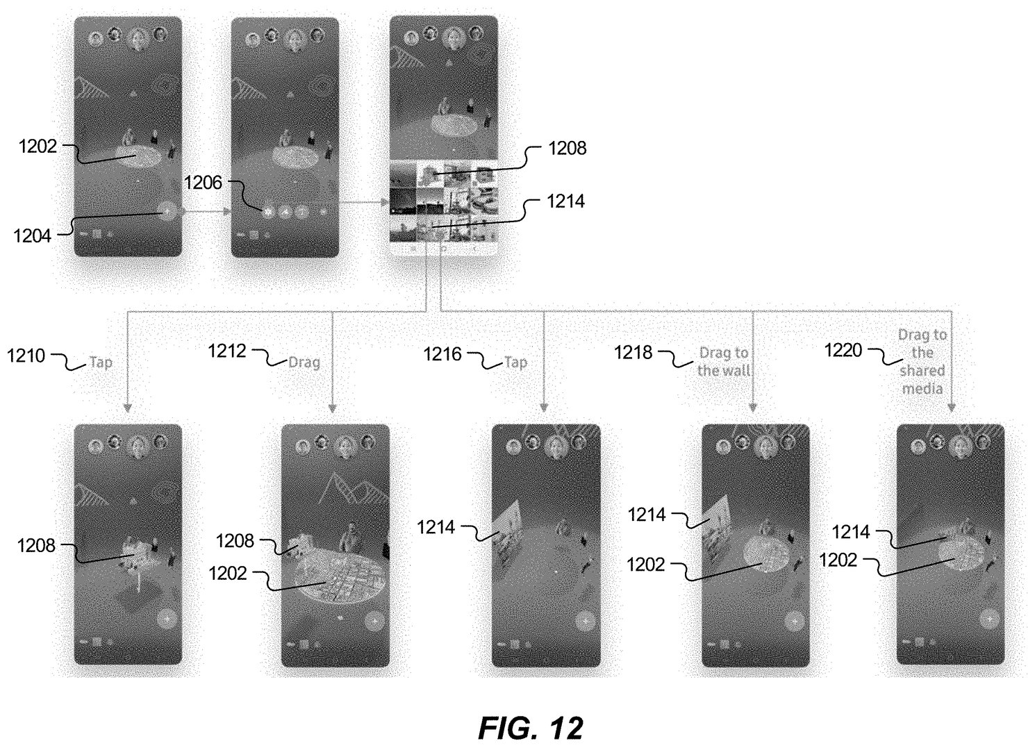 Part of the flow for 2D users sharing content in a mixed-device spatial call. We made it feel simple with contextual and scoped interactions.